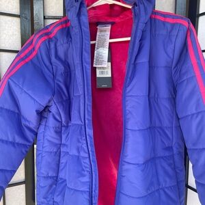 Kids Purple Jacket with Pink Stripes